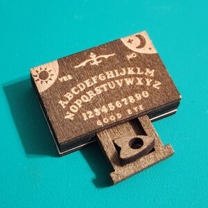 Miniature Wood Ouija Board w/ Drawer (New)